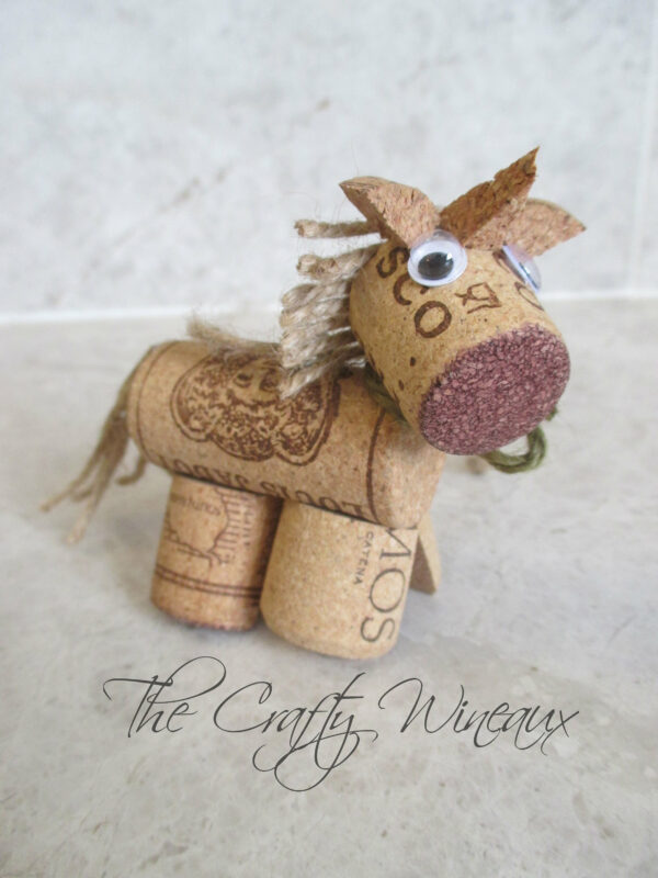 Free Shipping! Lot of 3 - Rustic Unicorn Wine Cork Ornaments, Christmas Ornament, Gift Tag, Wine Bottle Charm