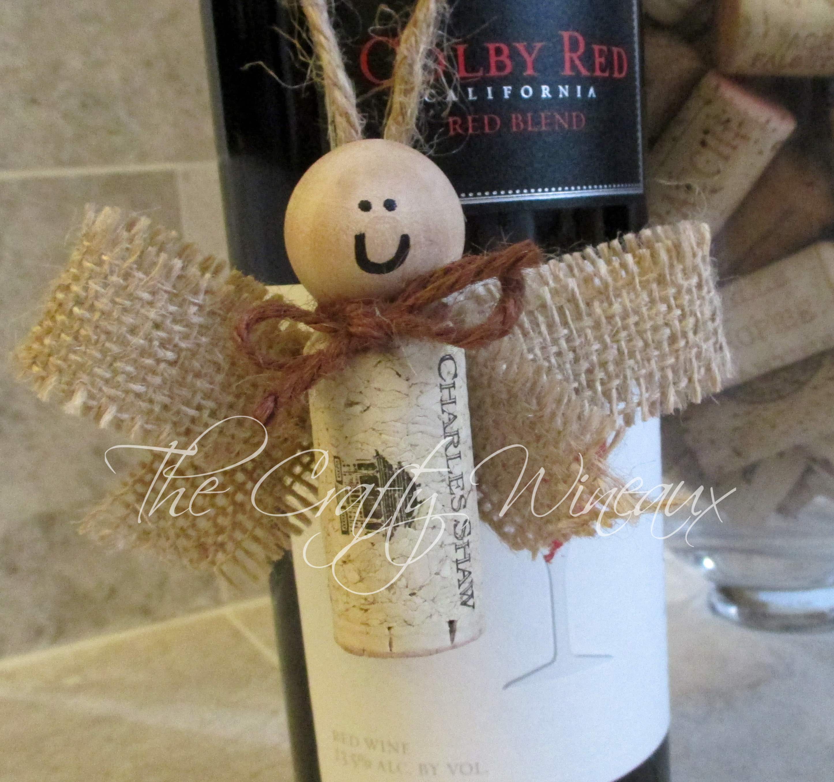 Large Wine Cork Pine Cone Christmas Ornament in Poinsettia Red, Pineapple  Ornaments- 100% Recycled Corks, Twine Burlap Ribbon – The Crafty Wineaux